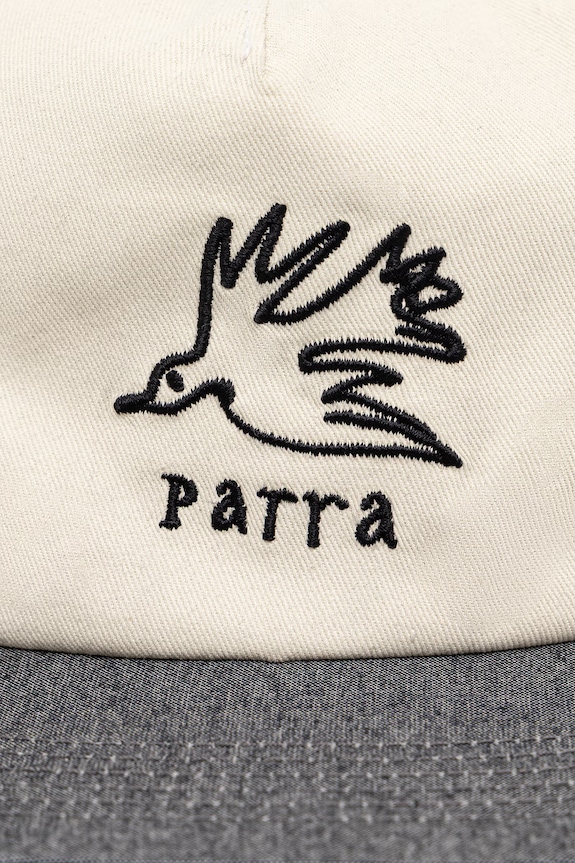 by Parra Yarn bird czapka z daszkiem snapback bawełniana męska 55391 beżowy SS26