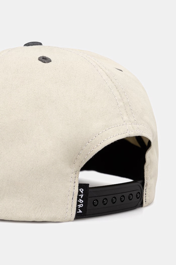 Akcesoria by Parra Yarn bird czapka z daszkiem snapback bawełniana męska 55391 beżowy