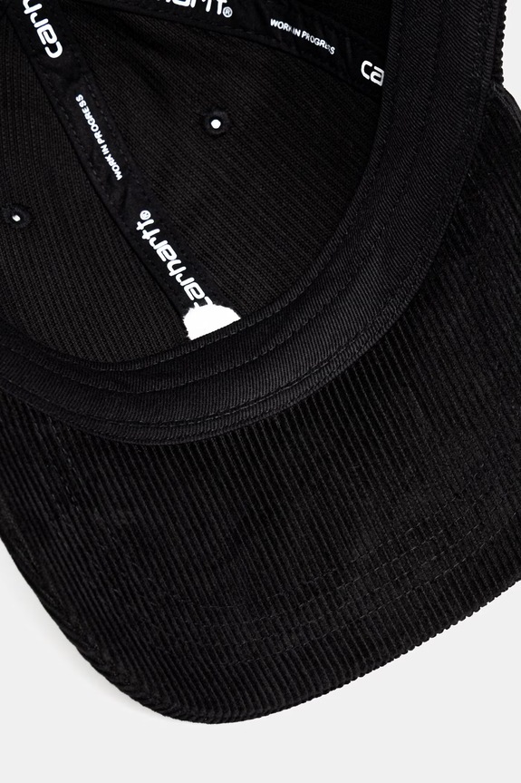 Carhartt WIP Harlem Cap бейсболка вельветова чоловіча чорний I036729.K02XX