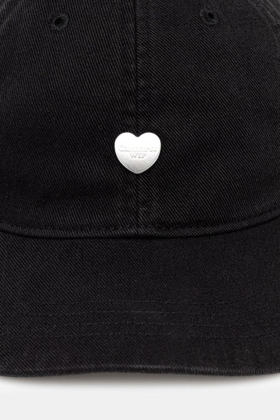 Carhartt WIP Heart Metal Cap бейсболка бавовняна чоловіча I036302.0M4XX чорний SS26