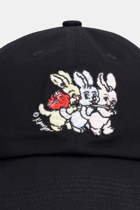 Kenzo czapka z daszkiem bawełniana FG58AC101F45 czarny SS26