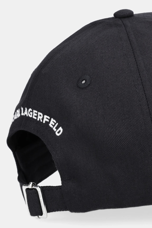 Αξεσουάρ Βαμβακερό καπέλο του μπέιζμπολ Karl Lagerfeld IKON B1W33018 μαύρο