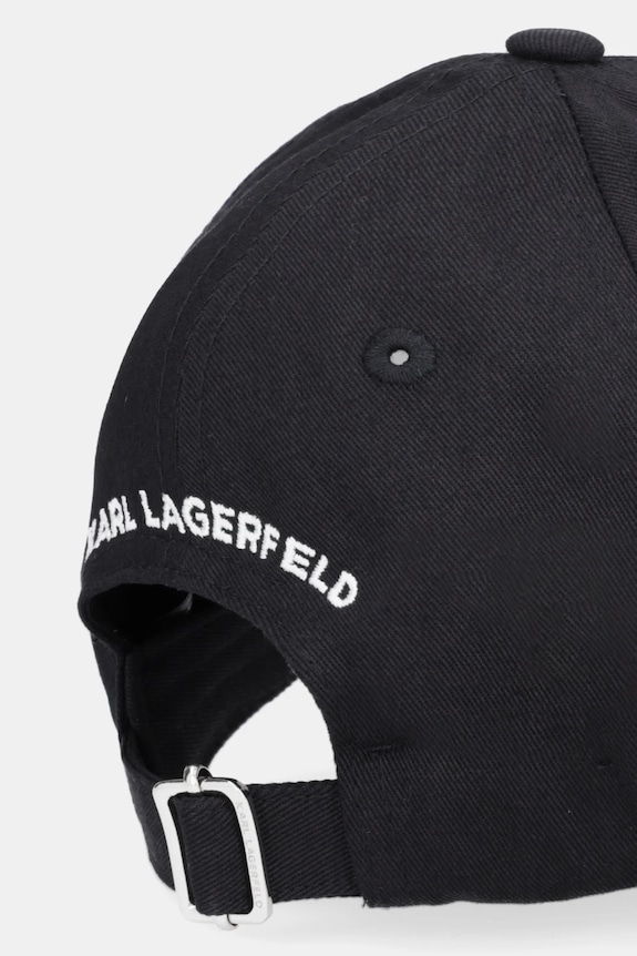 Αξεσουάρ Βαμβακερό καπέλο του μπέιζμπολ Karl Lagerfeld IKON B1W33096 μαύρο