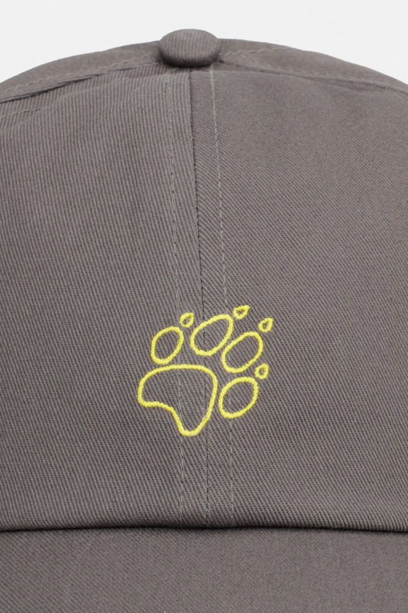 Jack Wolfskin czapka z daszkiem bawełniana Celebrate The Paw A65772 szary SS26