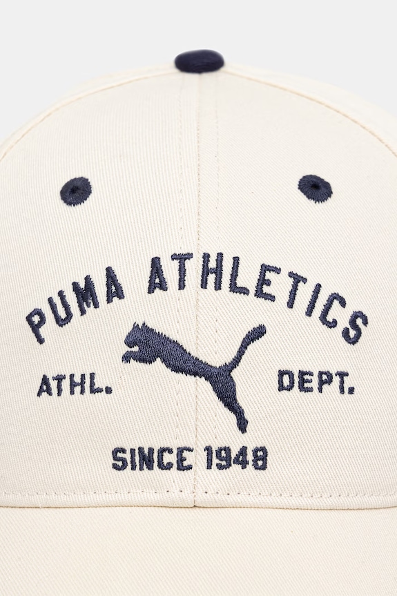 Puma czapka z daszkiem bawełniana Wardrobe Essential 026851 beżowy SS26