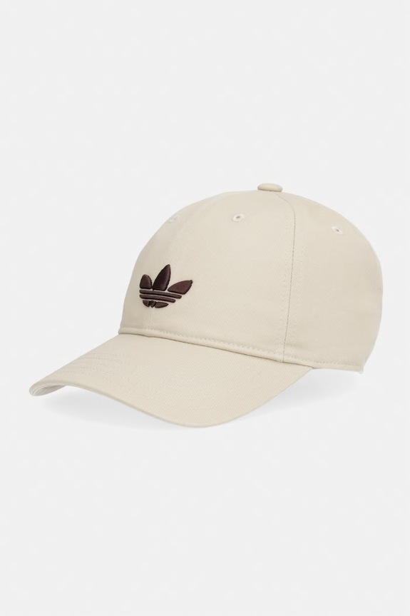 Βαμβακερό καπέλο του μπέιζμπολ adidas Originals βαμβάκι μπεζ KC8036