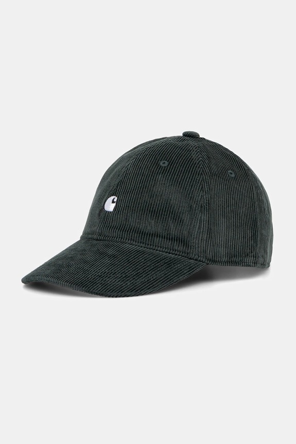 Вельветовая кепка Carhartt WIP Harlem Cap хлопок зелёный I036729.3T3XX