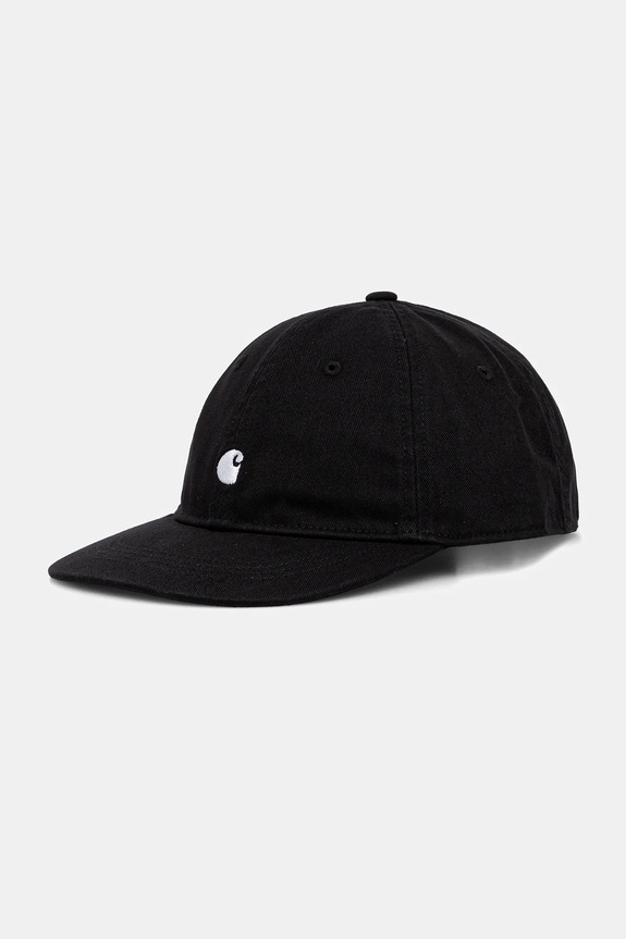 Pamučna kapa sa šiltom Carhartt WIP Madison Logo Cap natpis crna I036730.0D2XX