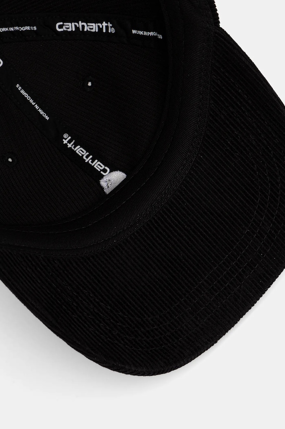 Carhartt WIP corduroy baseball cap Harlem Cap black I036729.0D2XX