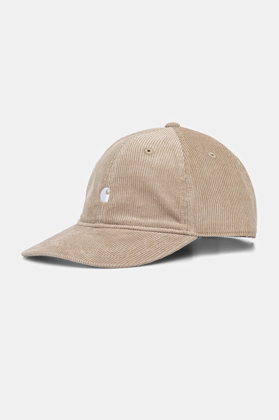 Бавовняна бейсболка Carhartt WIP Harlem Cap гладкий бежевий I036729.11DXX