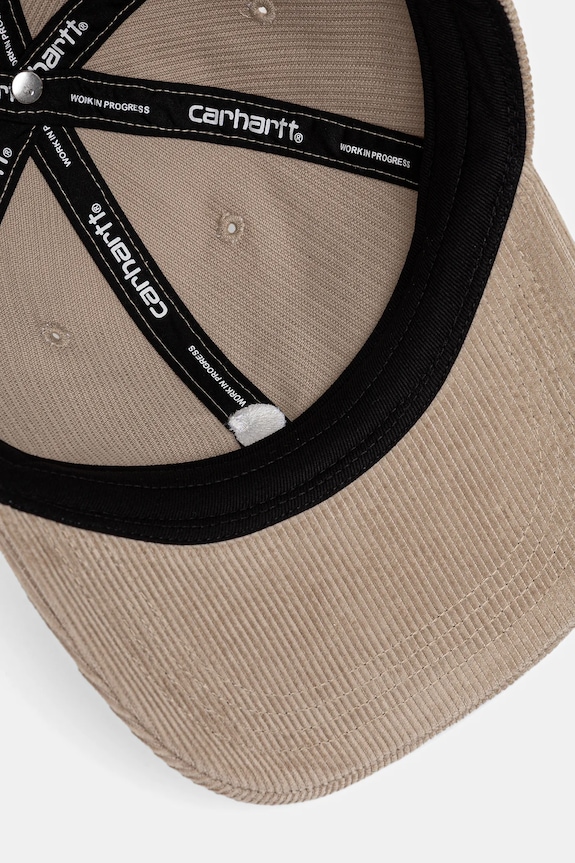 Бавовняна бейсболка Carhartt WIP Harlem Cap бежевий I036729.11DXX