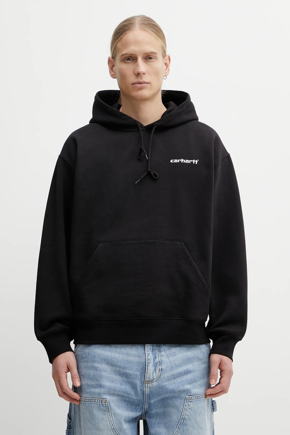 Carhartt WIP bluza Hooded Caps Sweat z kapturem czarny I036066.89XX