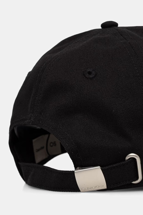 Doplnky Calvin Klein čiapka so šiltom bavlnená LV04D5083G čierna