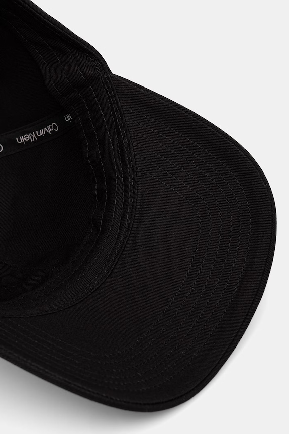 Calvin Klein čiapka so šiltom bavlnená čierna LV04D5083G