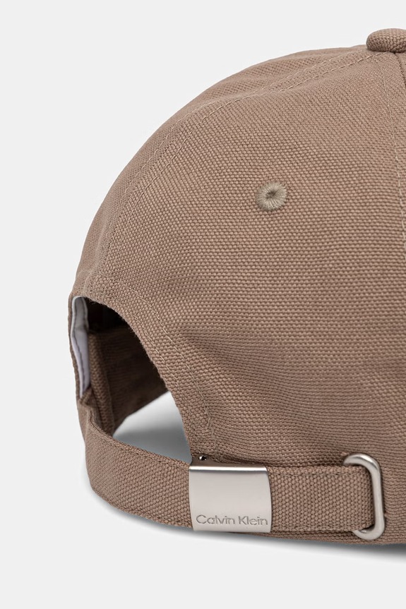 Akcesoria Calvin Klein czapka z daszkiem bawełniana LV04G5027G brązowy