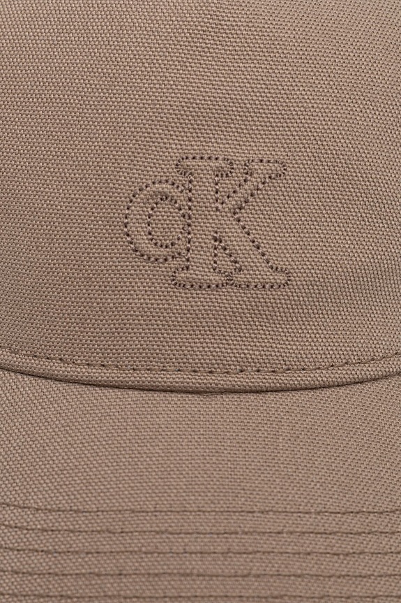 Calvin Klein czapka bejsbolówka bawełniana LV04F5061G brązowy SS26