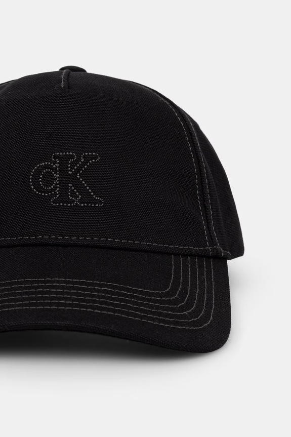 Calvin Klein czapka z daszkiem bawełniana LV04F5061G czarny SS26