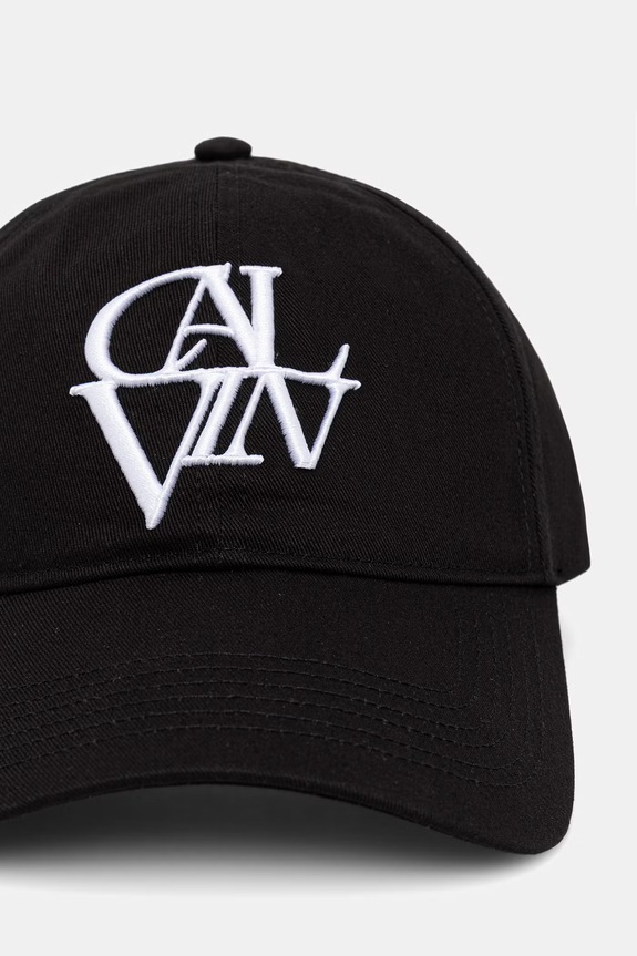Calvin Klein czapka z daszkiem bawełniana LV04F5064G czarny SS26