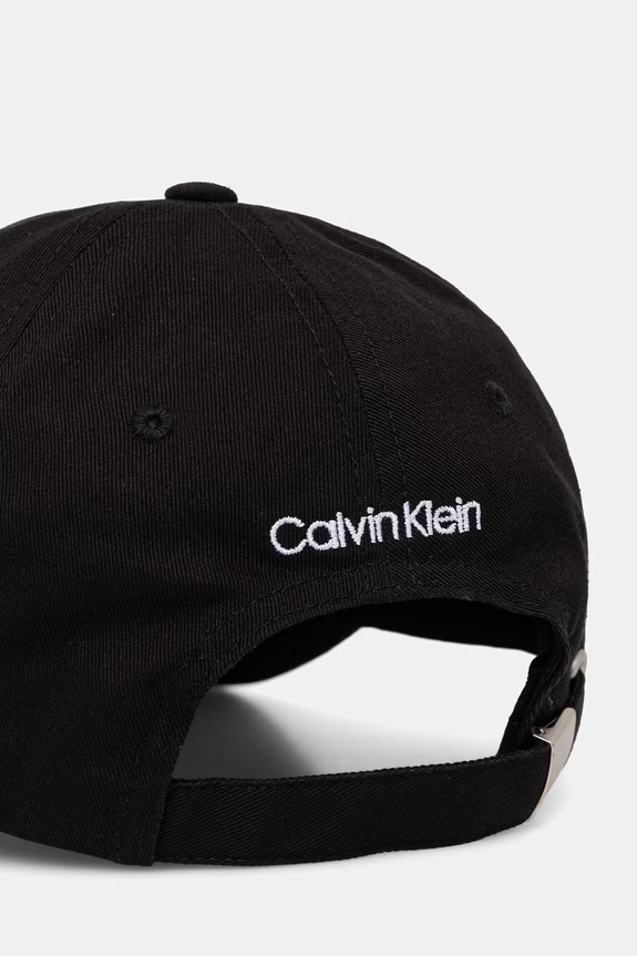 Akcesoria Calvin Klein czapka z daszkiem bawełniana LV04F5064G czarny