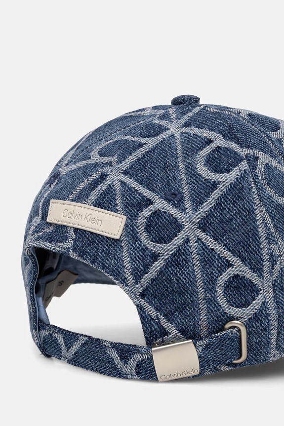 Doplnky Calvin Klein čiapka so šiltom rifľová LV04F5069G modrá