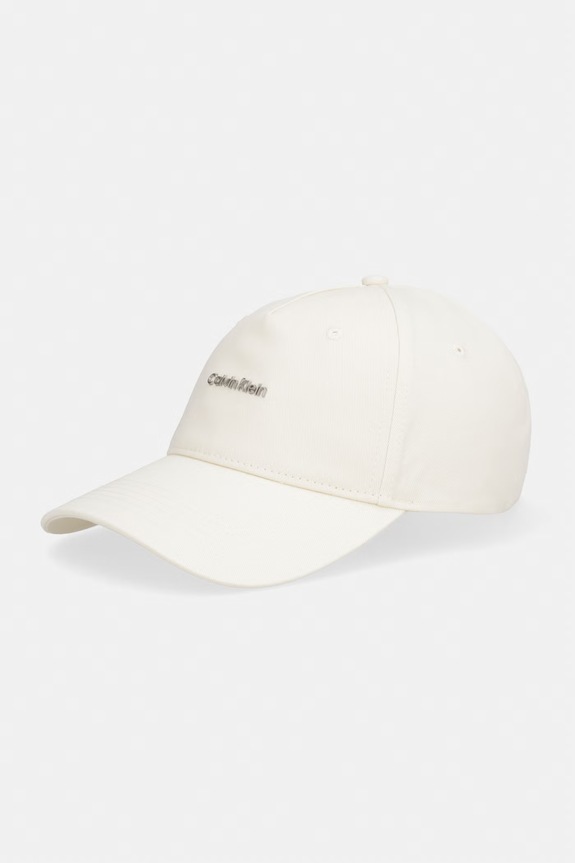 Calvin Klein καπέλο μπέιζμπολ βαμβακερό μπεζ LV04F5072G