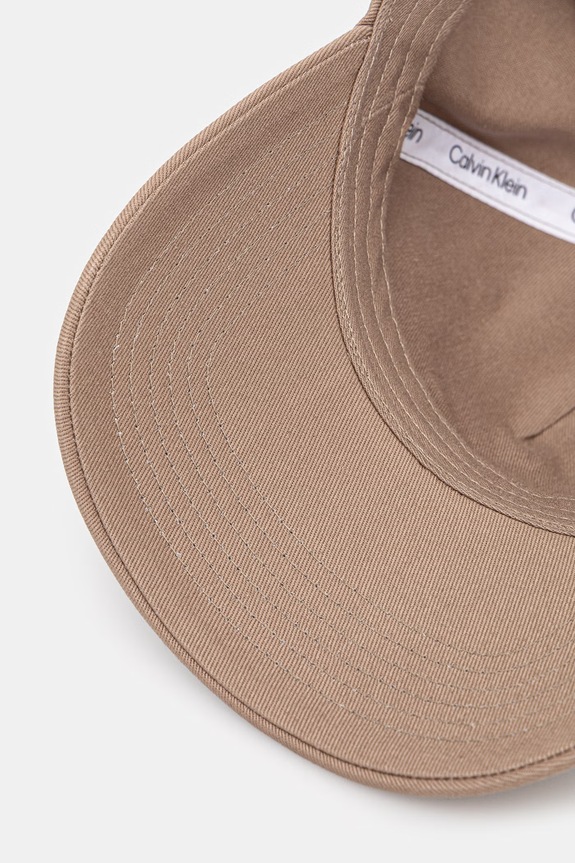 Calvin Klein czapka z daszkiem bawełniana beżowy LV04F5072G