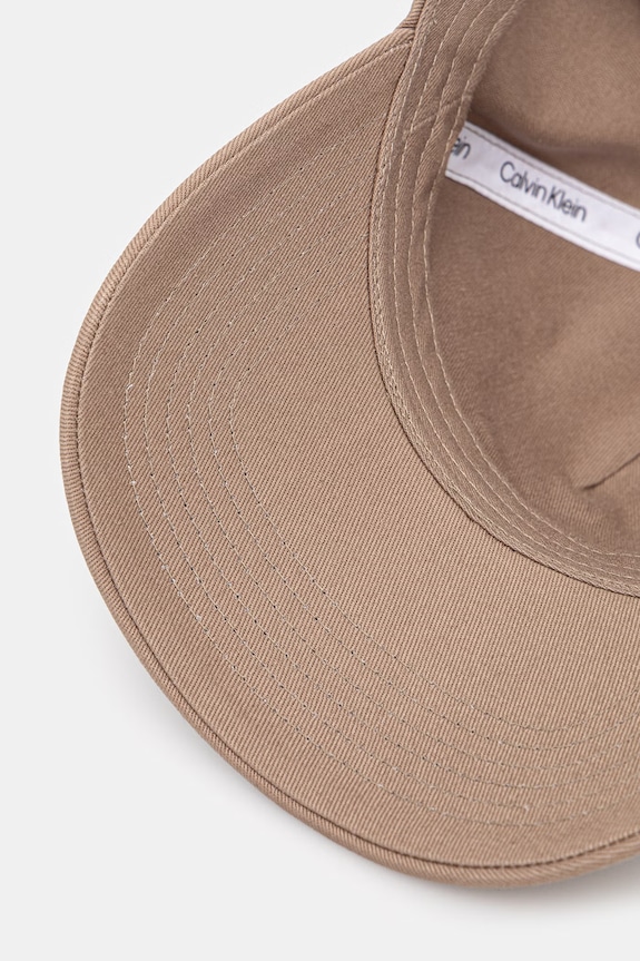 Calvin Klein czapka z daszkiem bawełniana beżowy LV04F5072G