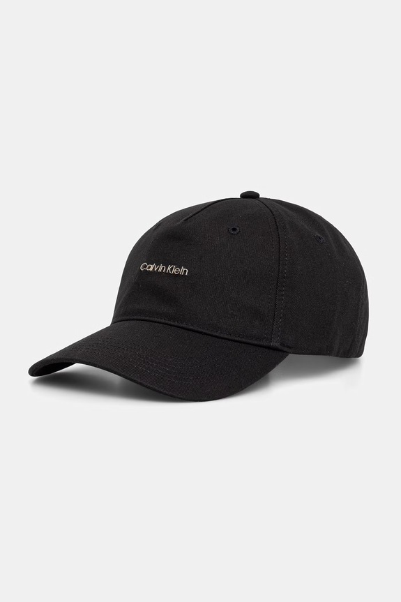Calvin Klein czapka z daszkiem bawełniana czarny LV04F5072G