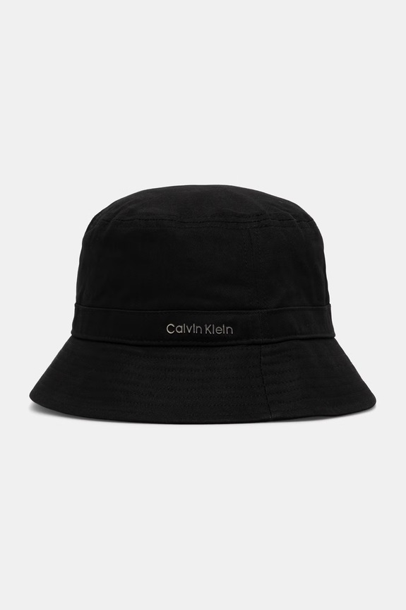 Calvin Klein bucket hat bawełniany czarny LV04F5073G