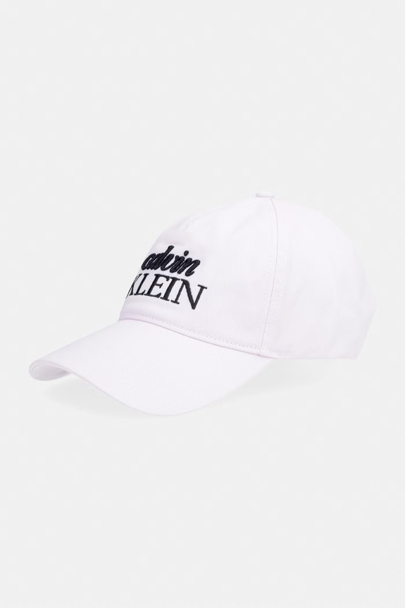Calvin Klein czapka z daszkiem bawełniana fioletowy LV04F5086G