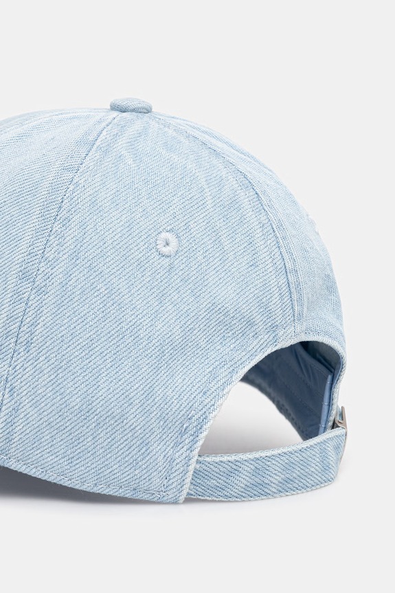 Akcesoria Calvin Klein czapka z daszkiem jeansowa LV04K5025G niebieski