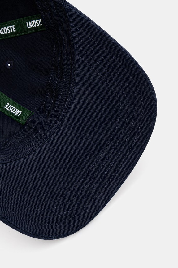 Lacoste czapka z daszkiem bawełniana granatowy RK1910