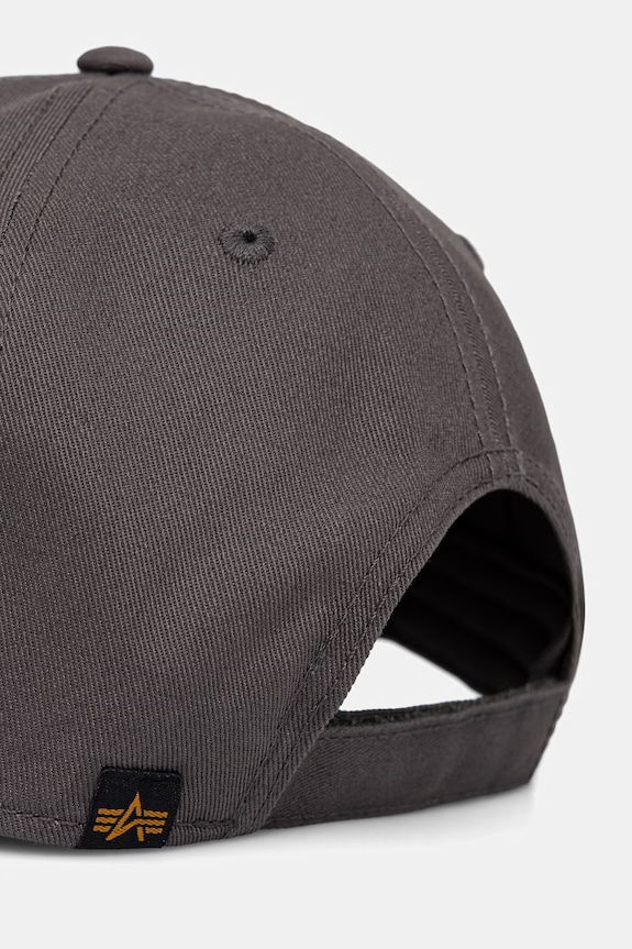 Doplňky Bavlněná baseballová čepice Alpha Industries Velcro Cap 168903 šedá