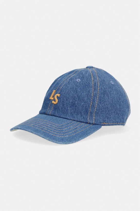 Τζιν καπέλο μπέιζμπολ Levi's LS MONOGRAM απλικέ μπλε 004BS.0002