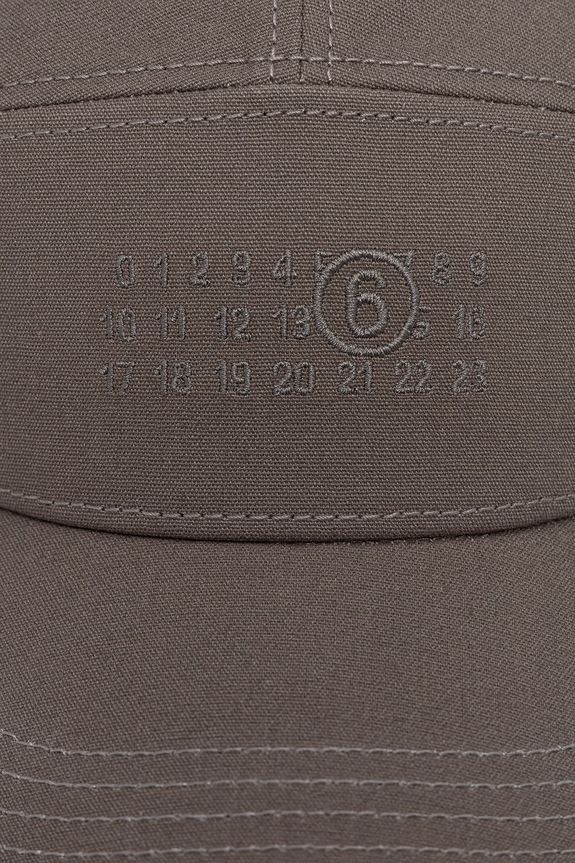 MM6 Maison Margiela czapka z daszkiem bawełniana SH0TC0009.M35346 szary SS26