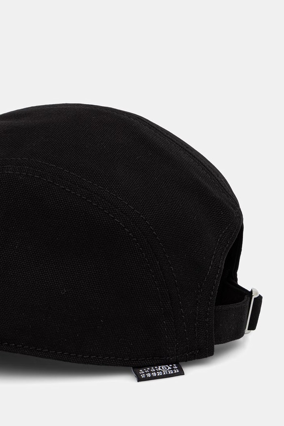 MM6 Maison Margiela czapka z daszkiem bawełniana czarny SH0TC0009.M35346