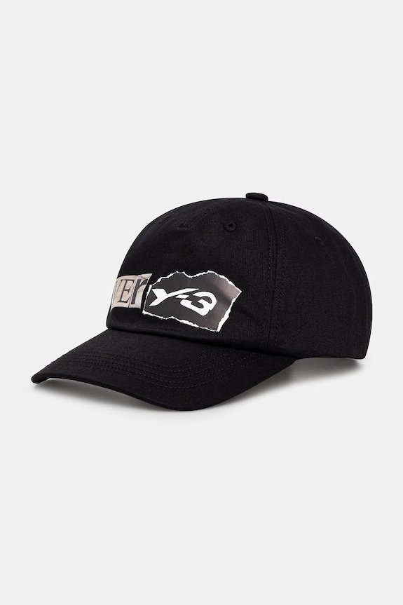 Хлопковая кепка Y-3 MERCH CAP печать чёрный KD0179