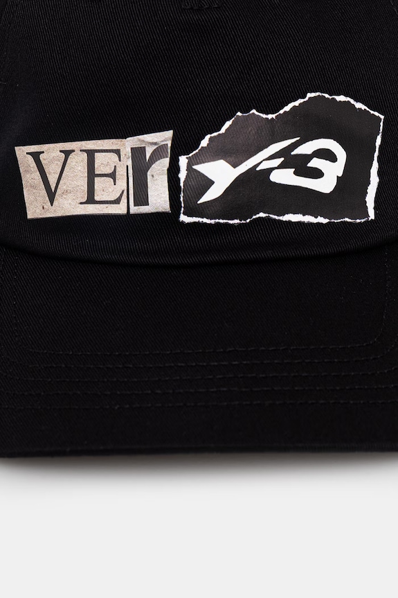 Хлопковая кепка Y-3 MERCH CAP KD0179 чёрный SS26