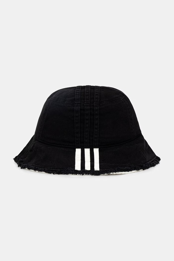Джинсовая шляпа Y-3 STRIPES HAT хлопок чёрный KD2433