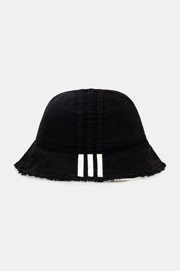 Джинсовая шляпа Y-3 STRIPES HAT хлопок чёрный KD2433