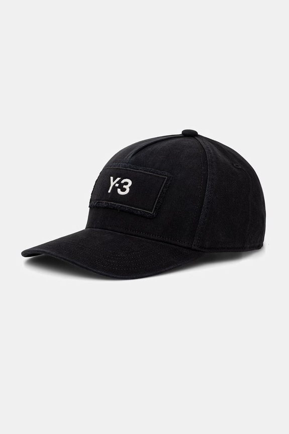 Памучна шапка с козирка Y-3 RACE CAP щампа черен KE0075