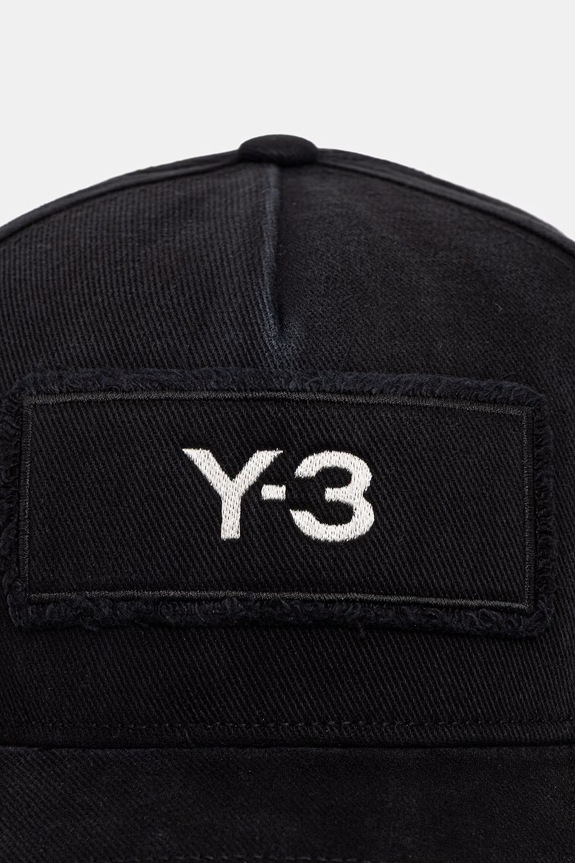 Памучна шапка с козирка Y-3 RACE CAP KE0075 черен SS26