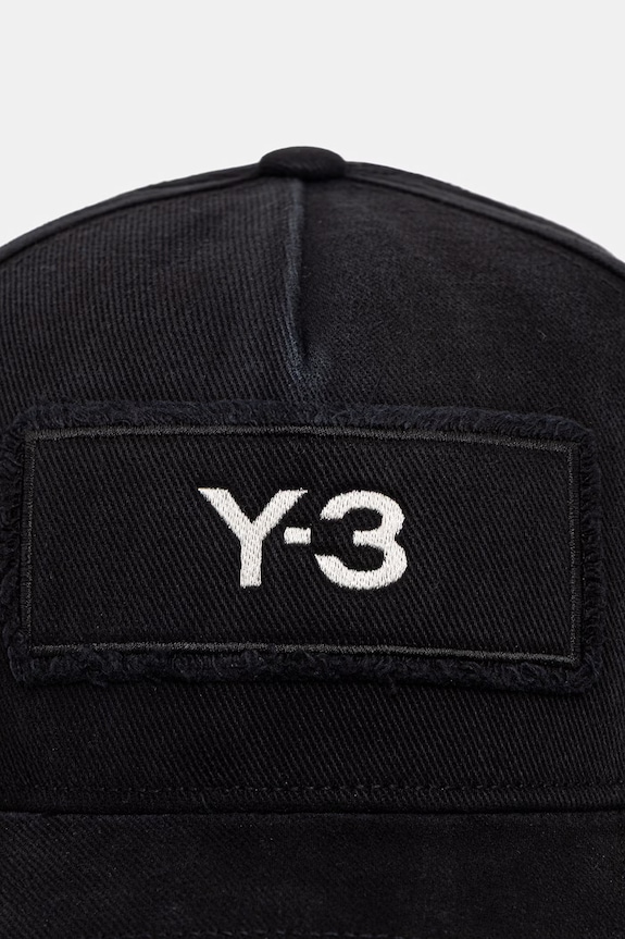 Памучна шапка с козирка Y-3 RACE CAP KE0075 черен SS26