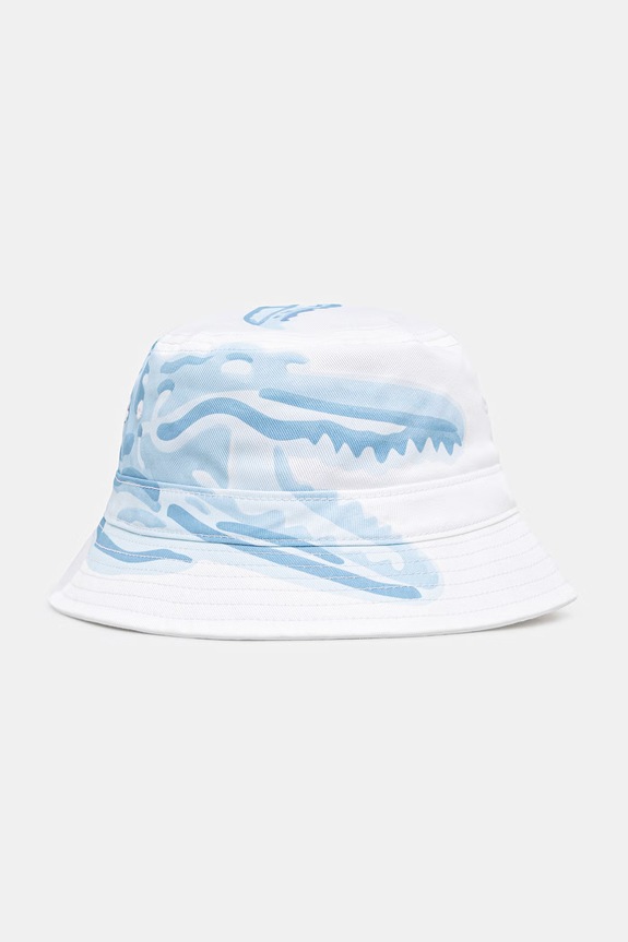 Lacoste bucket hat bawełniany biały RK5005