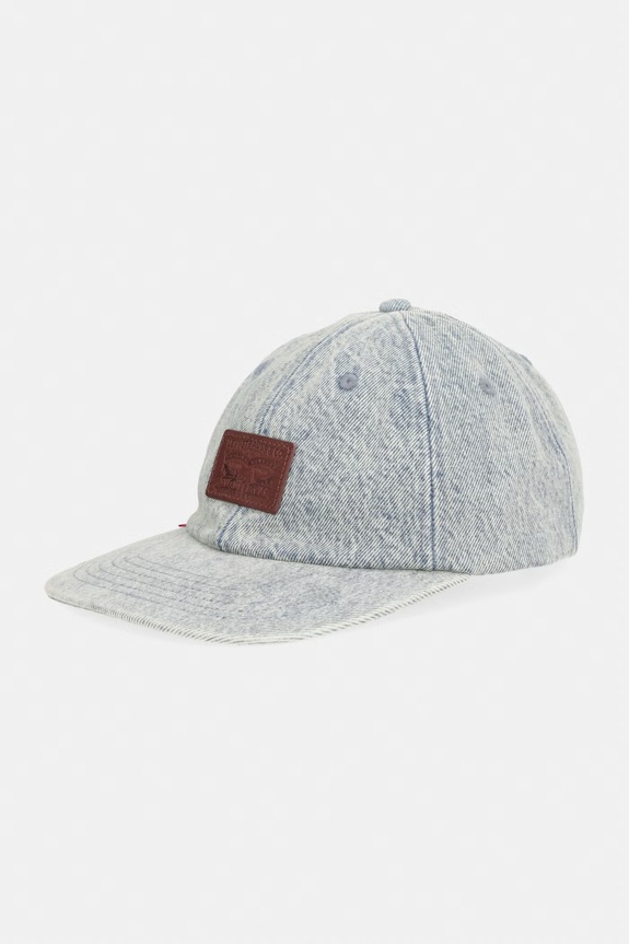 Levi's czapka z daszkiem jeansowa RELAXED DAD HERITAGE bawełna niebieski 000A9.0029