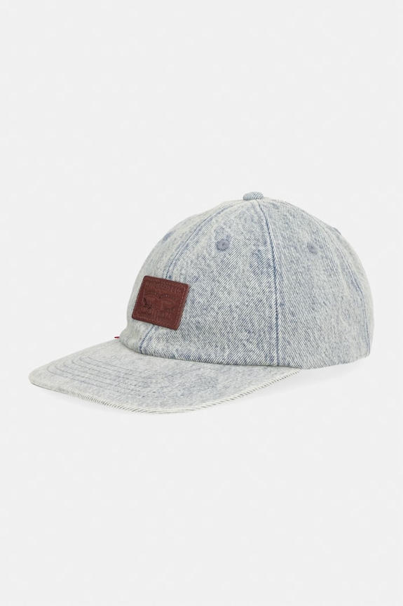 Levi's czapka z daszkiem jeansowa RELAXED DAD HERITAGE bawełna niebieski 000A9.0029