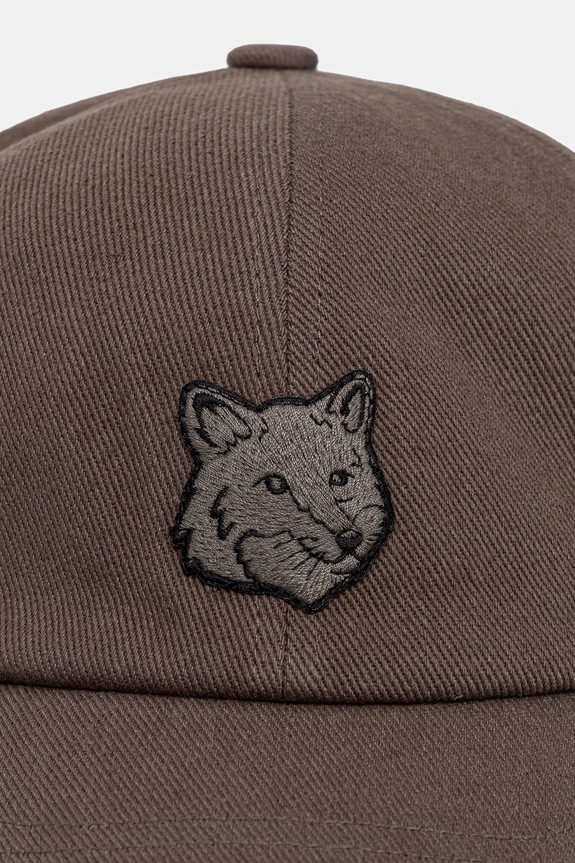 Maison Kitsuné czapka z daszkiem bawełniana Fox Head MM06104WW0096 zielony SS26