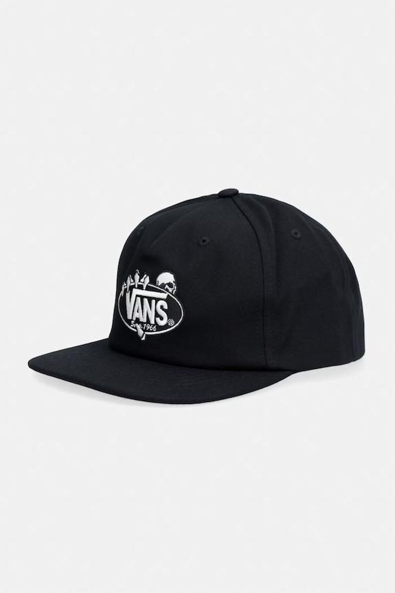 Vans čiapka so šiltom bavlnená čierna VN000T11BLK1