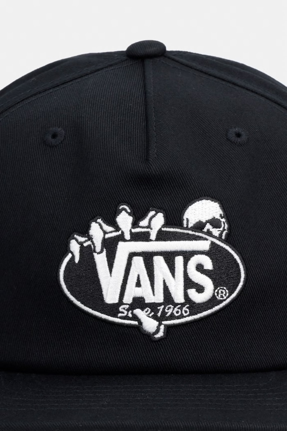 Vans čiapka so šiltom bavlnená VN000T11BLK1 čierna SS26