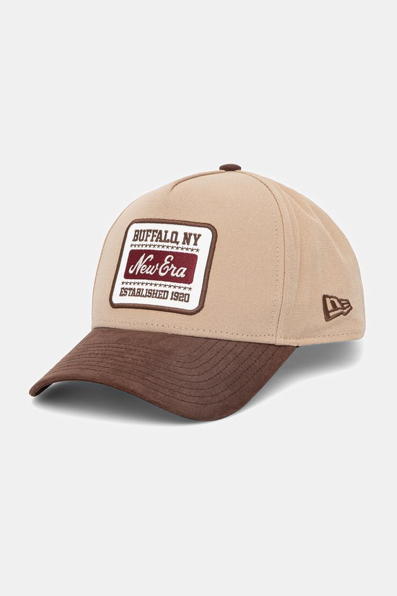 Šiltovka New Era PATCH SUEDE E-FRAME bavlna béžová 60771796